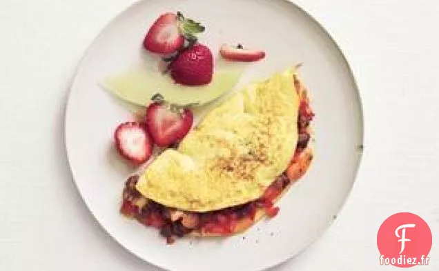 Omelette Aux Saucisses, Au Poivre Et Au Cheddar