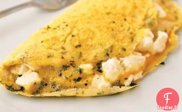Omelette Au Fromage De Chèvre Et Aux Herbes