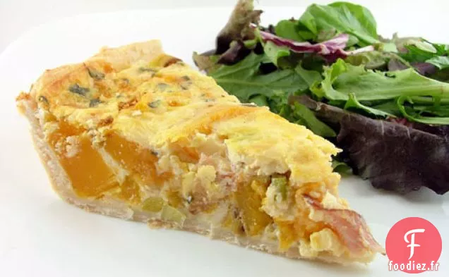 Courge Musquée Rôtie, Prosciutto Et Quiche À La Sauge