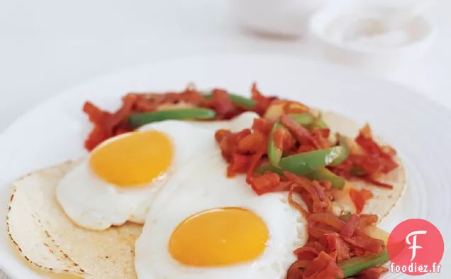 Huevos Rancheros au Jambon Épicé Sofrito