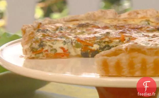 Quiche de Légumes mélangée au Cheddar et au Parmesan