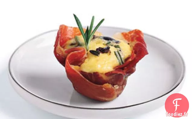 Quiche En Coupes De Prosciutto