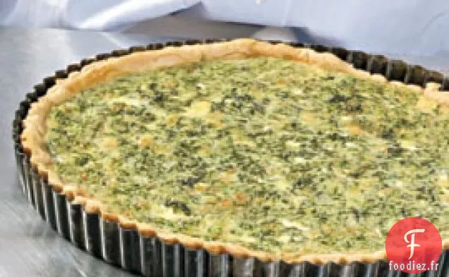 Quiche aux Épinards, Fromage de Chèvre et Ciboulette
