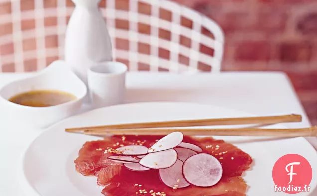 Carpaccio de Thon avec Vinaigrette aux Agrumes et au Gingembre