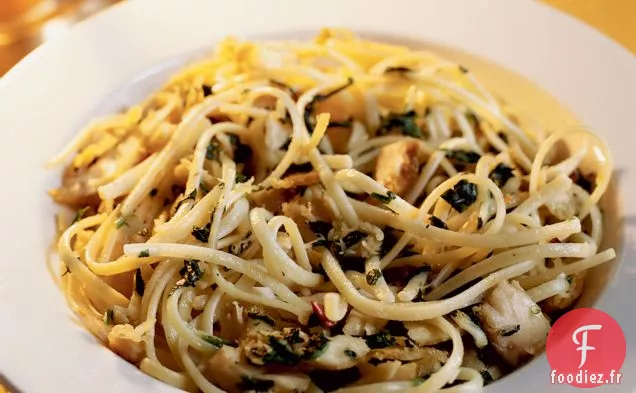 Pâtes de Minuit au Thon, Pancetta et Épinards