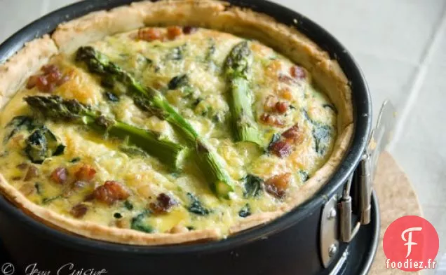 Quiche Aux Asperges, Épinards Et Bacon, Sans Gluten