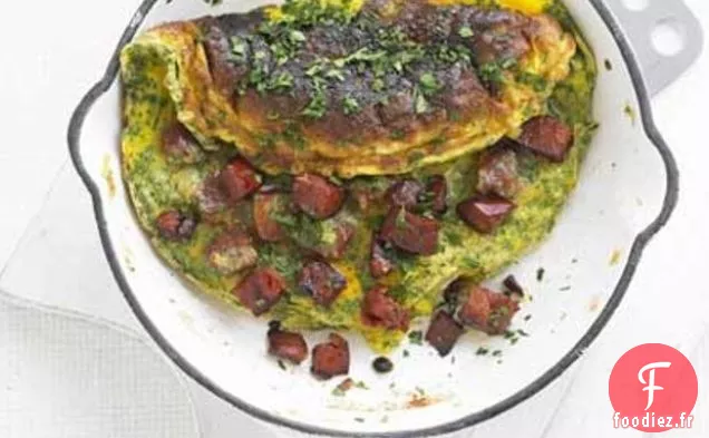 Omelette Au Chorizo Et Persil