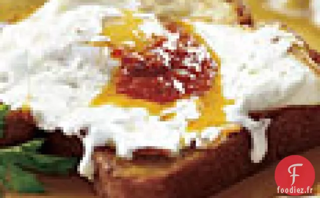 Oeufs frits à l'Huile d'Olive avec Mozzarella et Harissa