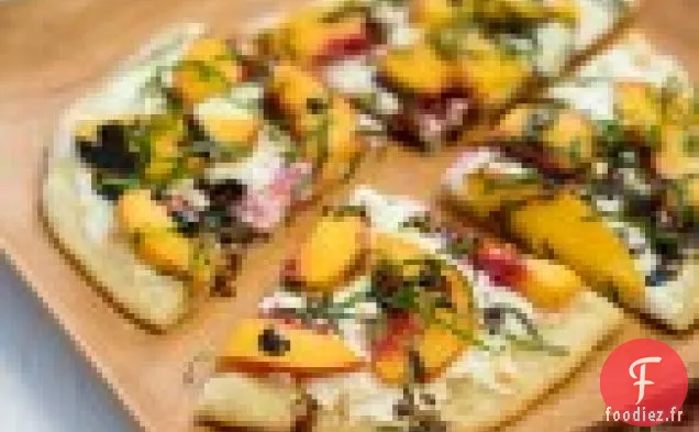 Pizza Pêche D'Été Et Balsamique