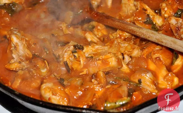 Poulet Adarsh au Curry 65