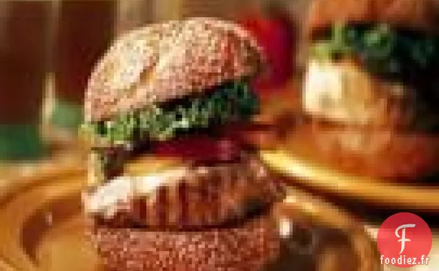 Hamburgers Au Thon Avec Mayonnaise Au Gingembre Et À La moutarde