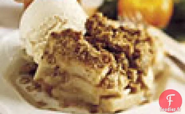 Crumble aux Pommes et Glace à la Vanille