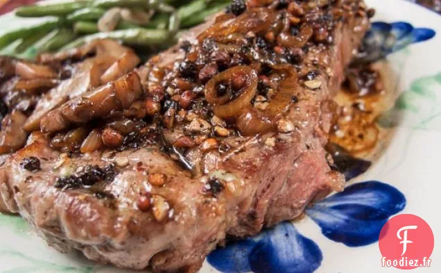 Steak Au Poivre Aux Champignons Porta Bella Sautés