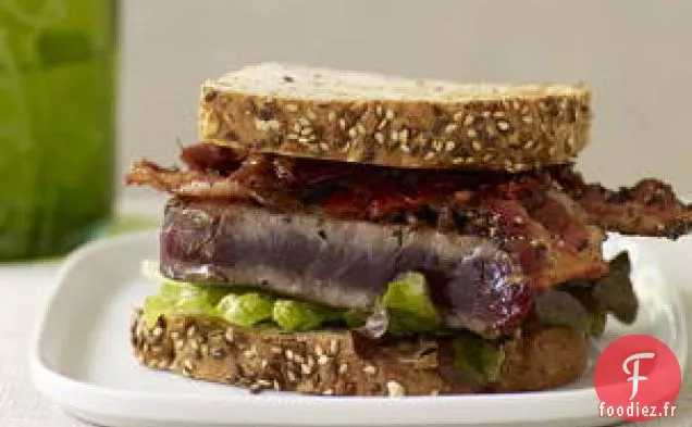 Sandwichs Bltt (bacon, Laitue, Confiture De Tomates Et Steak De Thon)