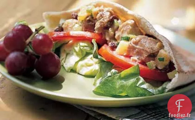 Sandwichs Pita au Thon et à la Salade Fruitée