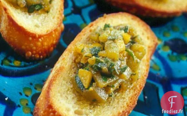 Poivre rôti sur Crostini