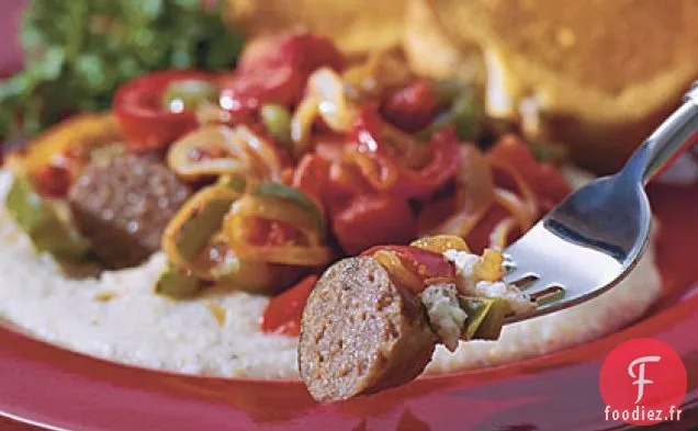 Saucisse Italienne Avec Relish Tomate-Poivre