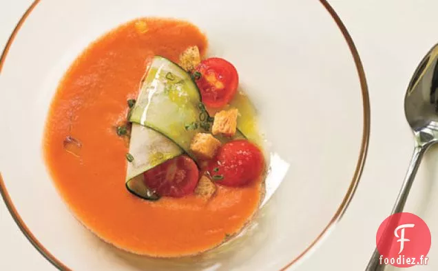 Gaspacho De Tomates Et Poivrons Au Xérès