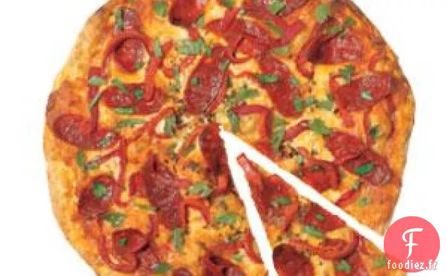 Pizza Au Chorizo Et Au Poivre Rôti