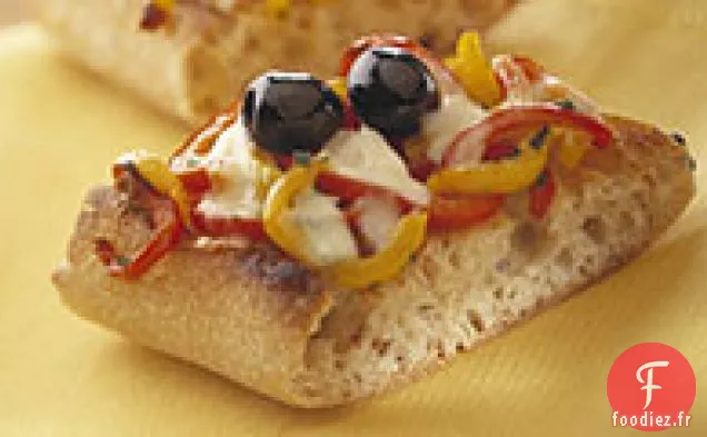 Bruschetta au Poivre et à la Mozzarella