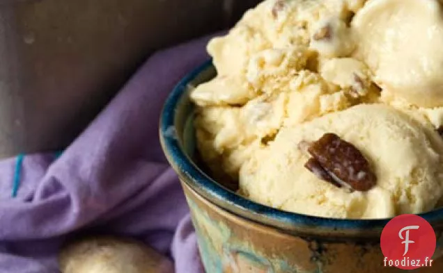 Glace aux noix de Pécan et aux pêches
