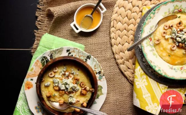 Polenta Au Fromage Bleu, Noisette Et Miel