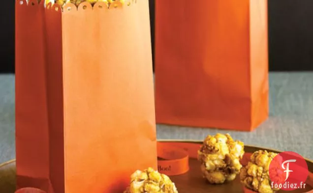 Boules de Pop-Corn au miel de la taille d'une bouchée