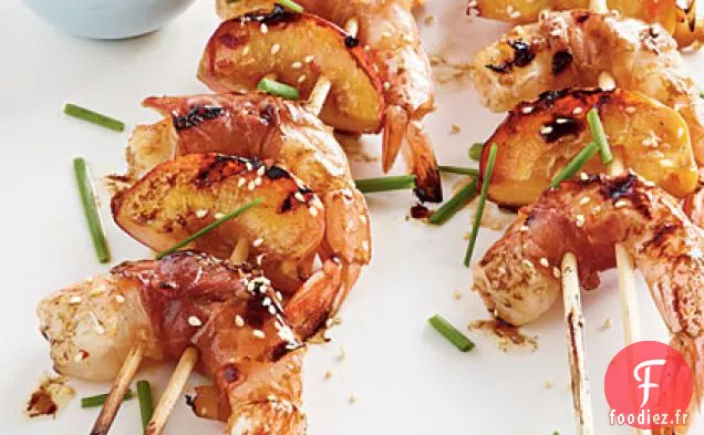 Brochettes de Crevettes Au Miel