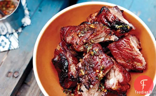 Côtes Levées de Bébé Glacées au Miel avec Marinade au Whisky