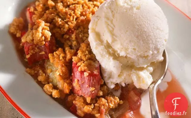 Crumble Miel-Rhubarbe
