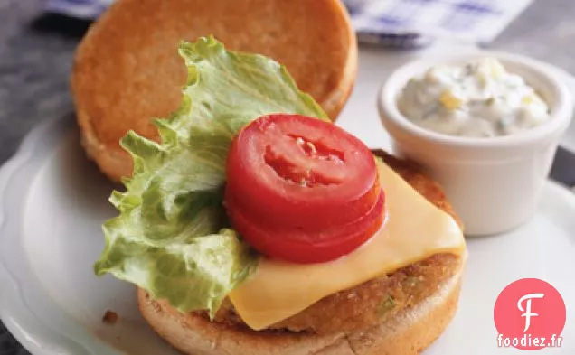 Hamburgers au Thon garnis de fromage