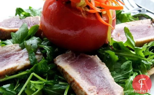 Tartes de Thon Épicées aux Tomates Farcies