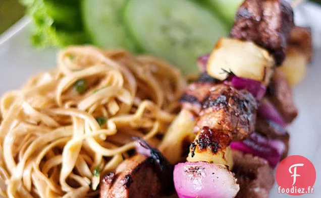 Recette de Brochettes de Bœuf au Curry Thaï Grillé