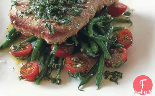 Thon Grillé Et Haricots Verts Avec Salsa Verde
