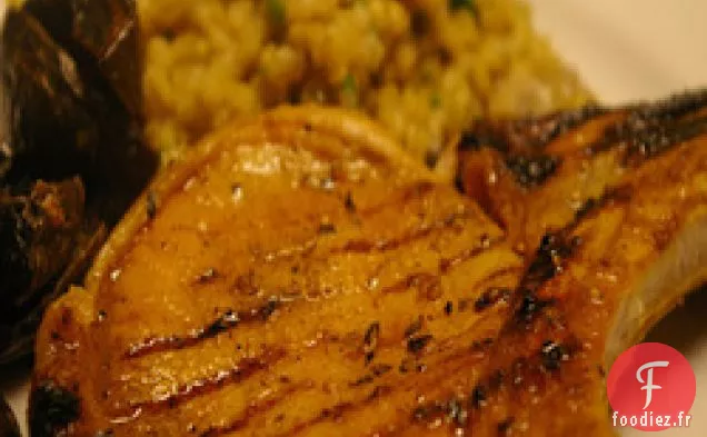 Côtelettes de Porc Au Miel Et à l'Ail