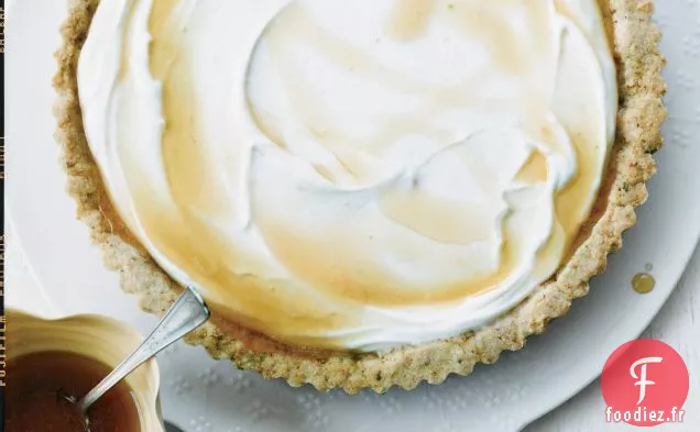 Tarte au Fromage de Chèvre Miellé à la Croûte de Pistache