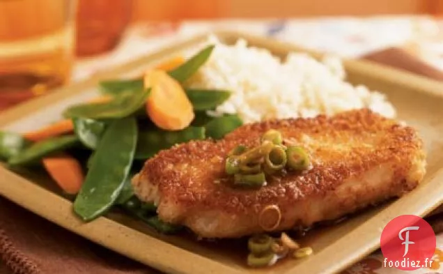Porc en Croûte de Wasabi et Panko avec Sauce Soja au Gingembre