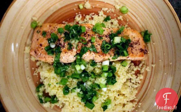 Saumon Rapide Et Couscous À La Vinaigrette À La Coriandre