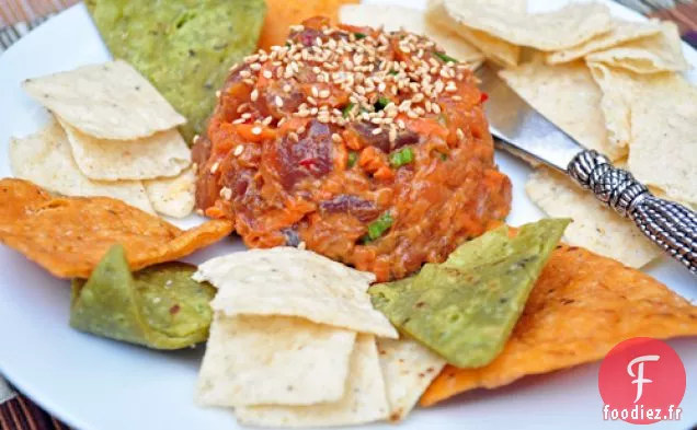 Trempette de Sushi au Thon et au Saumon