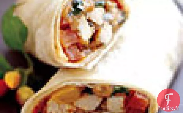 Burritos de Dinde avec Salsa et Coriandre