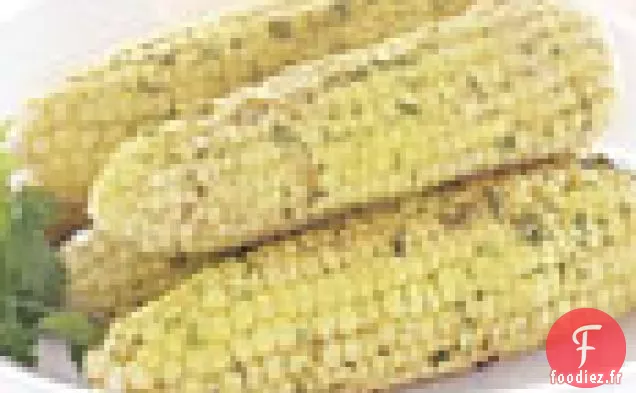 Poêler le Maïs en épi avec du Parmesan et de la coriandre