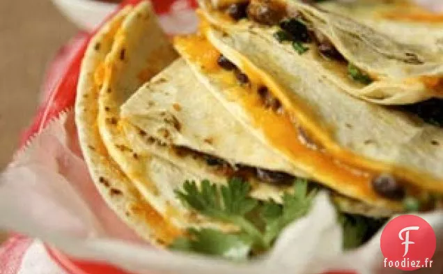 Quesadillas Aux Haricots Noirs Et À La Coriandre