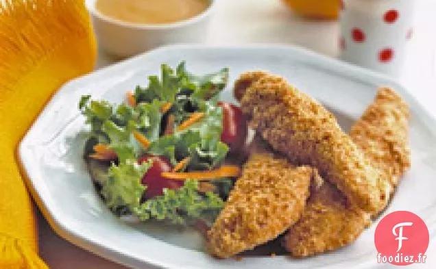 Doigts De Poulet Avec Sauce À L'Orange