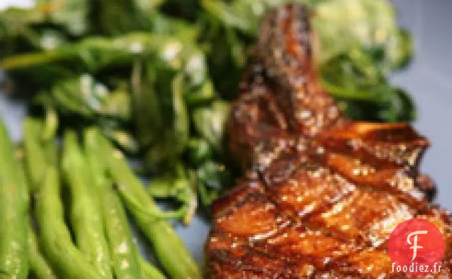 Côtelettes de porc marinées à l'orange sanguine
