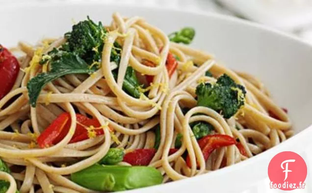 Linguine Au Brocoli Et Poivrons Rôtis