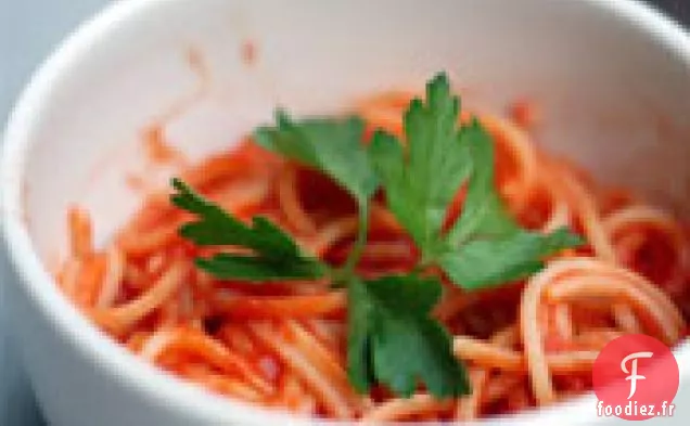 Dîner ce soir: Spaghetti à la Tomate et au Jus d'Orange