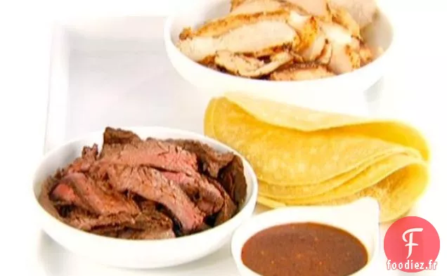 Fajitas au Poulet et au Steak