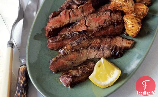 Jupe Steak au Citron et Pommes de terre rôties au Chili