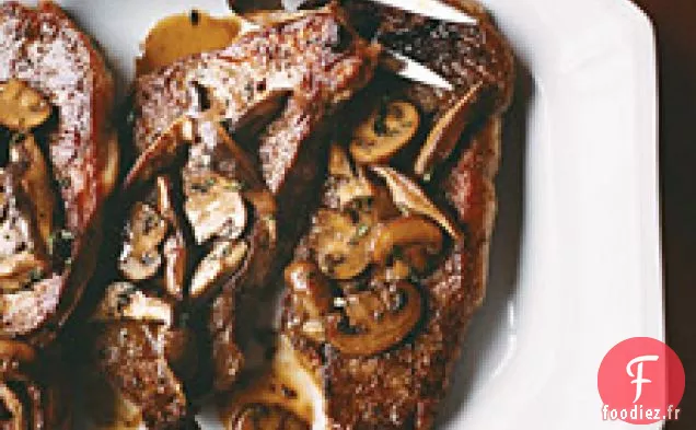 Steak Poêlé Aux Champignons