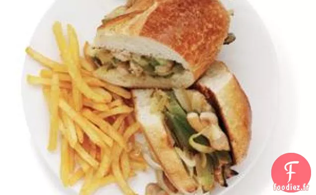 Cheesesteaks Au Poulet Philly Avec Frites